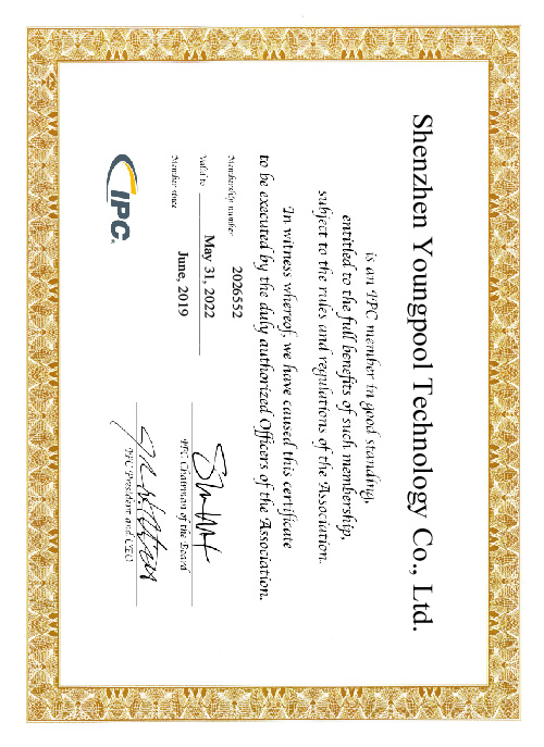 Certificat d'adhésion à l'IPC